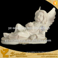 beautiful indoor decoration carved marble sleeping child angel statue